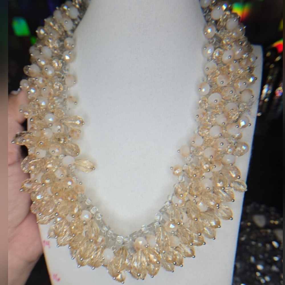 NATASHA COUTURE CRYSTAL STATEMENT NECKLACE NWT - Picture 8 of 9